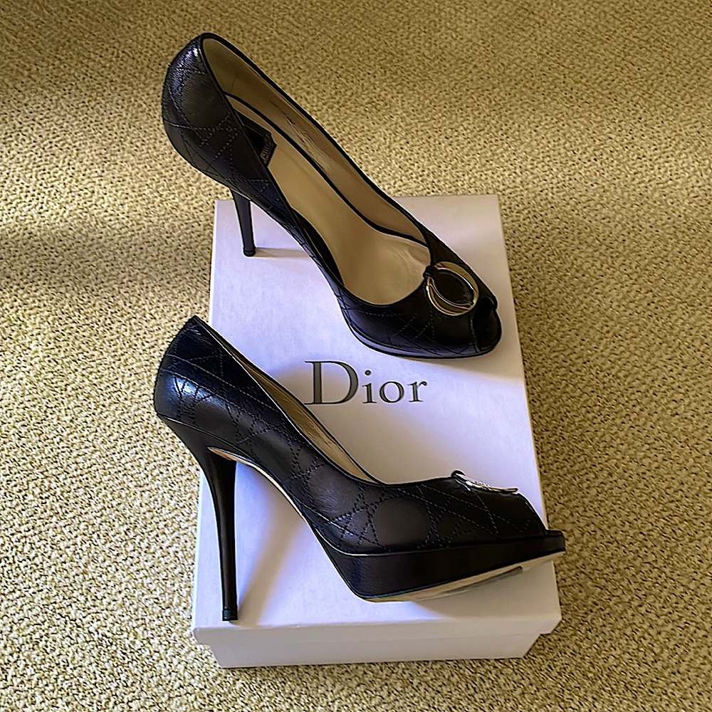 Dior Pump 12CM 900 Noir Cannage Lambski Size 40
